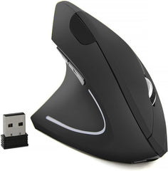 YONO Ergonomische Muis Linkshandig – Verticale Laptop en Computermuis – Draadloos met USB Connector - Zwart