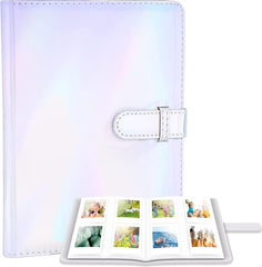 YONO Fotoalbum 128 voor Instant Camera Fotopapier - Fotoboek geschikt voor Fujifilm Instax Mini 12 / 11 / 9 / 8 / 7s / 25 / 90 / Link / SP-2 / Liplay - Film Polaroid - Kodak en Meer - Zilver