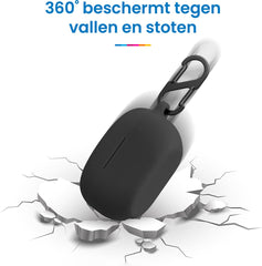 YONO Soft Case geschikt voor Sony WF-1000XM5 - Hoesje met Clip - Zwart