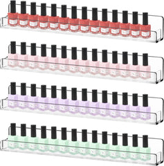 YONO Nagellak Display - Wand Rek Houder en Organizer - Gel Polish Opbergen - Transparant - 4 Stuks