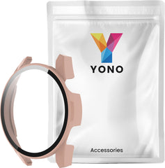 YONO Case geschikt voor Huawei Watch GT 3 - 42mm - Screen Protector Hoesje - Full Cover Bumper - Lichtroze