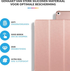 YONO Hoes geschikt voor iPad 10.2 – 2021/2020/2019 – 10.2 inch – Flip Cover Case – Rose Gold