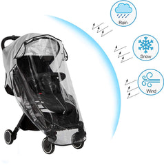 YONO Regenhoes Kinderwagen Universeel - Buggy Hoes - Wandelwagen - Transparant