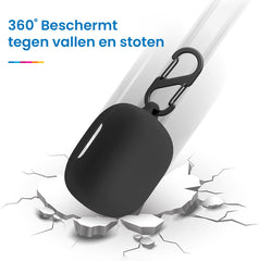 YONO Soft Case geschikt voor JBL Live Pro 2 TWS - Hoesje met Clip - Zwart