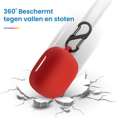 YONO Soft Case geschikt voor JBL Live Pro 2 TWS - Hoesje met Clip - Rood