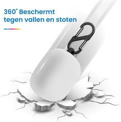 YONO Soft Case geschikt voor JBL Live Pro 2 TWS - Hoesje met Clip - Wit