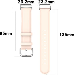 YONO Vacca Leer Bandje geschikt voor Fitbit Versa 3 / Sense - Leren Vervangende Horlogebandje Strap - Lichtroze