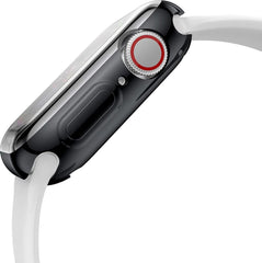 Bumper geschikt voor Apple Watch 40mm series 4/5/6 – Siliconen Case Screenprotector Hoesje – Zwart