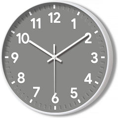 YONO Wandklok Modern - Stille Klok - 30 cm - Grijs