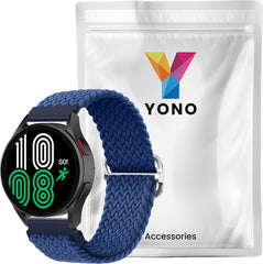 YONO Nylon Stretch Bandje 20mm - Horlogebandjes geschikt voor Samsung Galaxy Watch 7/6/5 / Pro / 4 / 3 / Active 2 - Polar Ignite / Unite – Blauw