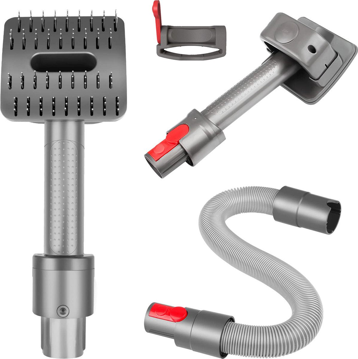 YONO Groom Tool met Slang geschikt voor Dyson V15 / V11 / V10 / V8 / V7 - Opzetstuk Haarborstel