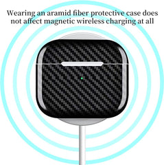 YONO Carbon Hoesje geschikt voor Apple Airpods 3 – Hard Case - Koolstofvezel Beschermhoes - Zwart