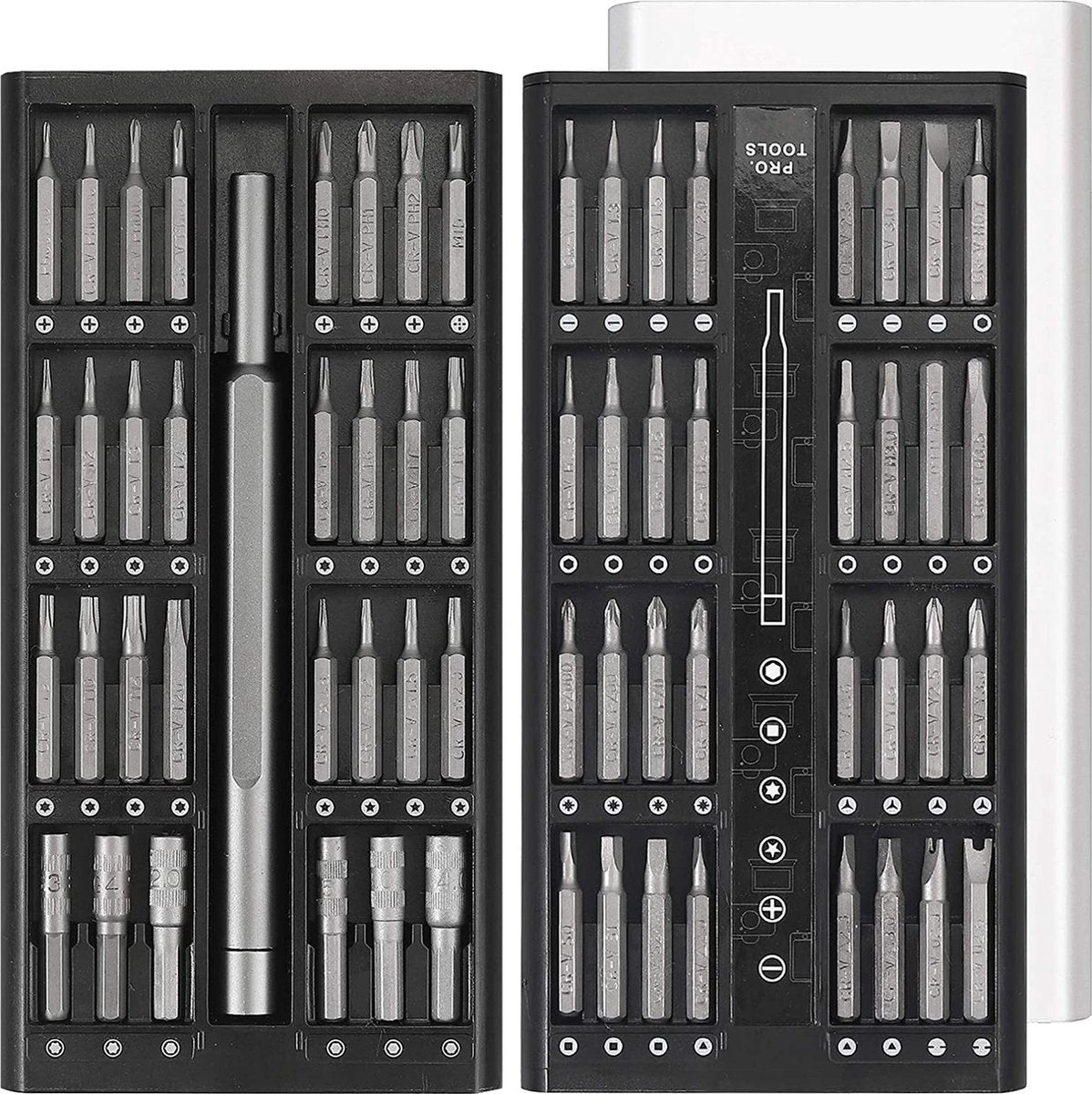 Professionele Precisie Schroevendraaierset 62-Delig Magnetisch - Gereedschap geschikt voor Laptop / Camera / Smartphone / iPhone / Tablet / Macbook / Brillen / Horloges / Uurwerk