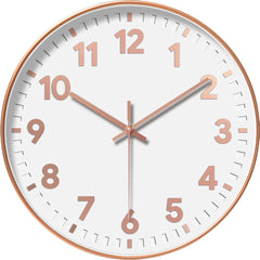 YONO Wandklok Modern - Stille Klok - 30 cm - Rose Gold