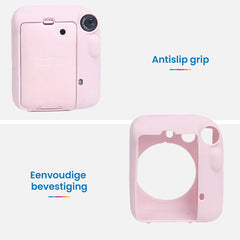 YONO Siliconen Hoesje geschikt voor Fujifilm Instax Mini 12 - Skin Case - Bloesem Roze