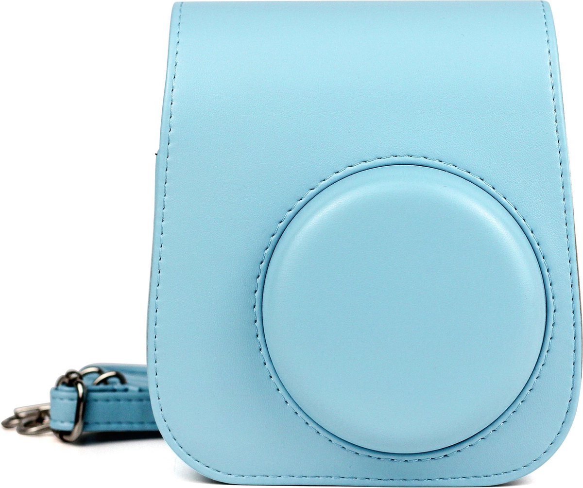 YONO Case geschikt voor Fujifilm Instax Mini 11 / 9 / 8 – Hoesje met Draagriem – Camera Tas - Blauw