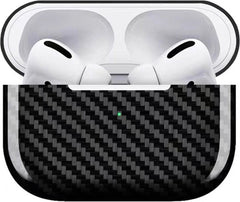 YONO Carbon Hoesje geschikt voor Apple Airpods 3 – Hard Case - Koolstofvezel Beschermhoes - Zwart
