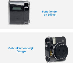 YONO Case geschikt voor Fujifilm Instax Mini 99 - Hoesje met Schouderriem - Transparant