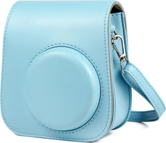 YONO Case geschikt voor Fujifilm Instax Mini 11 / 9 / 8 – Hoesje met Draagriem – Camera Tas - Blauw