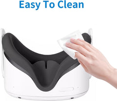 YONO Cover geschikt voor Oculus / Meta Quest 2 VR Bril - Siliconen Case Masker - Zwart