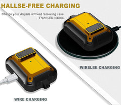 YONO Hoesje geschikt voor Airpods Pro 1 / 2 - Armor Case met Lock - Geel