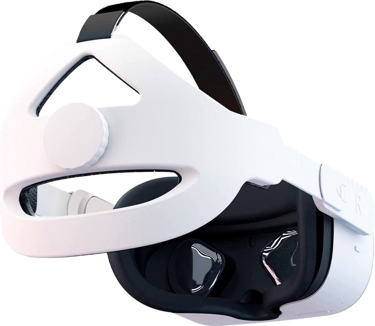 YONO Elite Strap met VR Cover geschikt voor Oculus Quest 2 - Verstelbare Comfortabele Strap met Hoofdkussen Meta Quest 2 - 3D Bril Accessoires - Wit