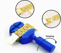 YONO Luxe Metalen Schakel Band geschikt voor Apple Watch - 42 / 44 / 45 / 49 mm - RVS Stalen iWatch Armband - Goud