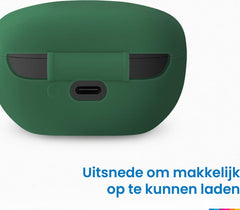 YONO Soft Case geschikt voor Sony WF-1000XM5 - Hoesje met Clip - Donkergroen