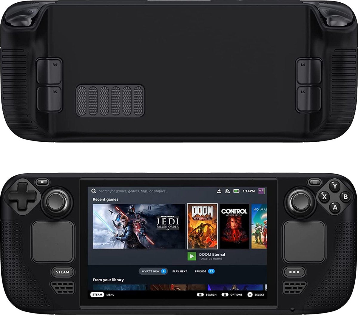 YONO Soft Case geschikt voor Valve Steam Deck / OLED - Siliconen Hoesje - Zwart