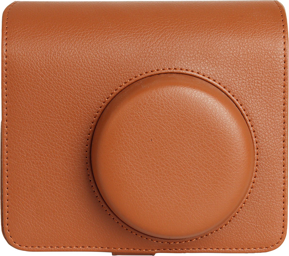 YONO Case geschikt voor Fujifilm Instax Wide 400 - Bescherm Hoes met Draagriem - Bruin