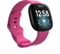 YONO Bandje geschikt voor Fitbit Versa 4 / 3 / Sense – Siliconen – Felroze – Small