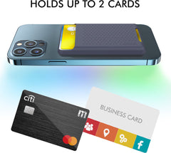 YONO Kaarthouder Siliconen geschikt voor Apple iPhone 14 / 13 / 12 - Magnetische Pasjeshouder Mag-safe - Slim Wallet - Donkerblauw