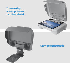 YONO Zonnekap geschikt voor DJI Mini 4 Pro / Air 3 - Zonneklep Scherm - Bescherming Accessoires - Grijs