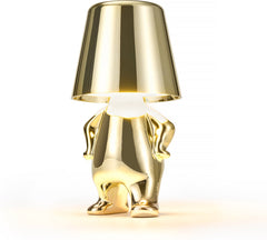 YONO Decoratieve Tafellamp Oplaadbaar - Nachtlampje Slaapkamer - Bureaulamp Woonkamer - Woondecoratie Beelden en Figuren - Wat - Goud