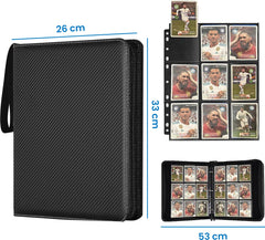 YONO Premium Verzamelmap XL - Opbergmap voor Trading en Speelkaarten - 40 Pagina's - Tot 720 Kaarten - Insteekmap met Insteekhoezen 9 Vakjes - Zwart