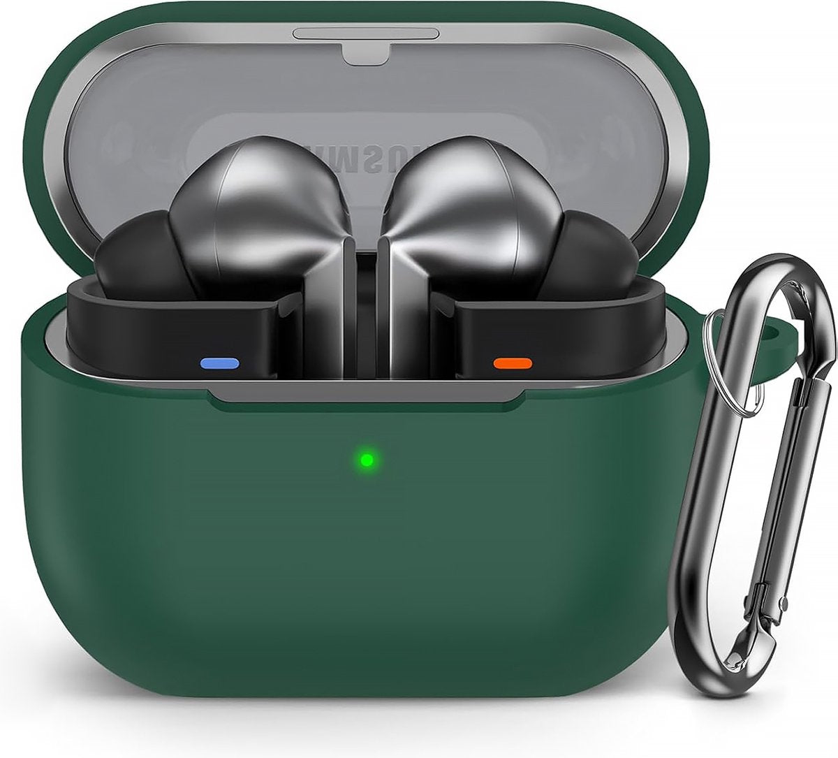 YONO Soft Case geschikt voor Samsung Galaxy Buds 3 / 3 Pro - Siliconen Hoesje - Donkergroen