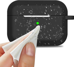 YONO Siliconen Hoesje geschikt voor Apple Airpods Pro 1 / 2 - Met Clip – Zwart