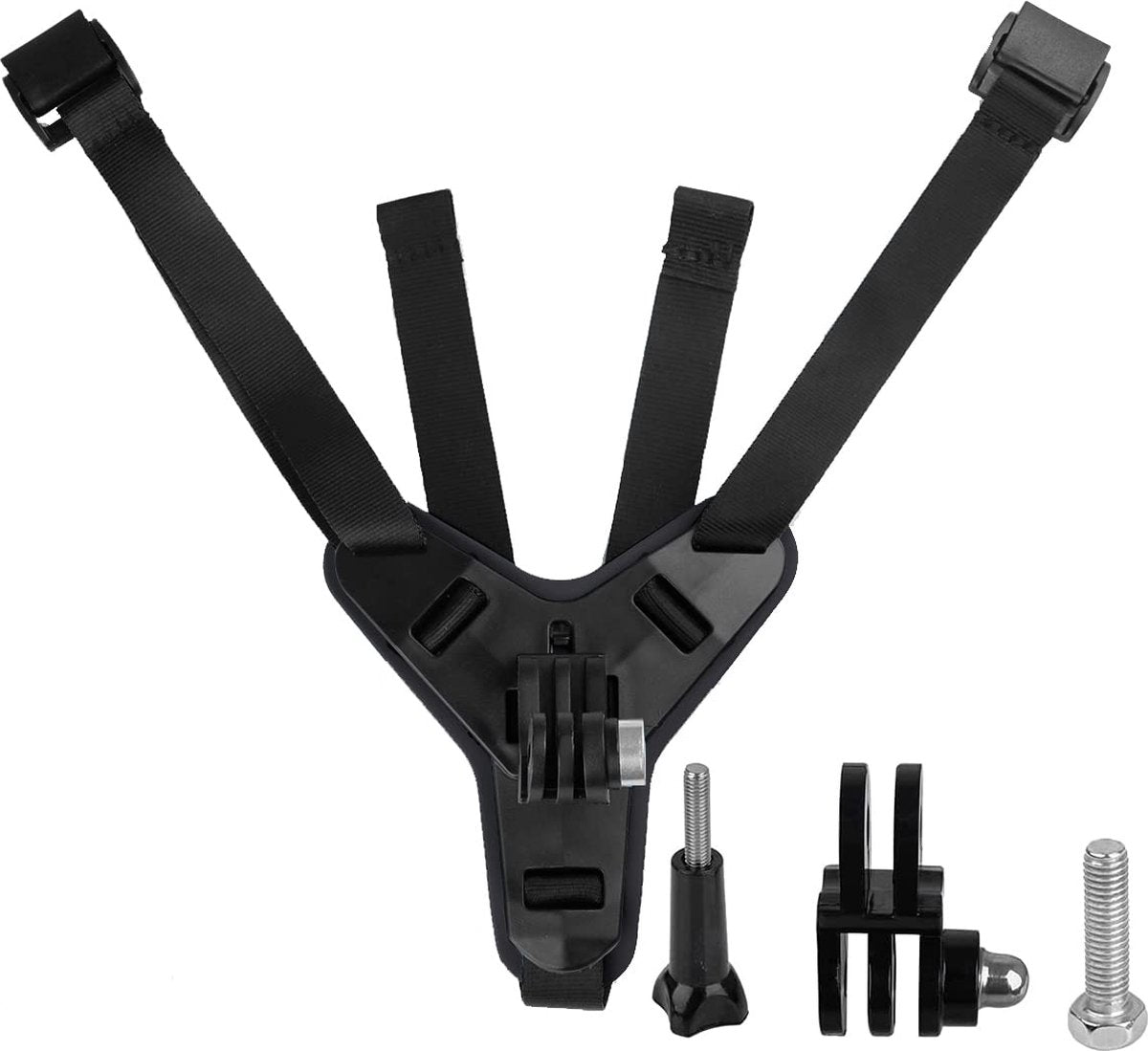 YONO Helmet Mount geschikt voor GoPro - Helm Bevestiging Strap - Zwart