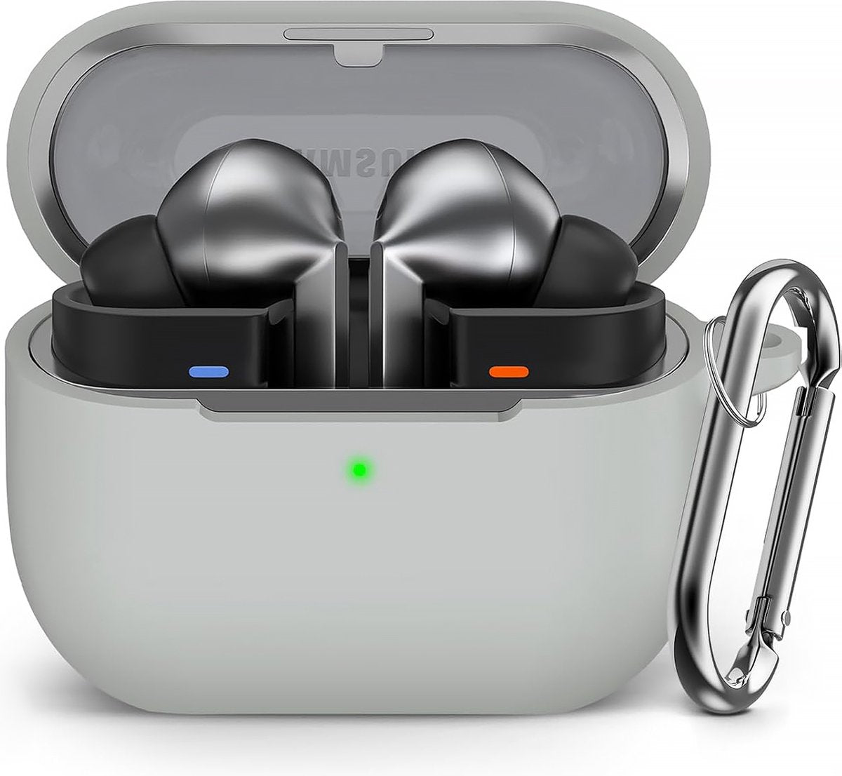 YONO Soft Case geschikt voor Samsung Galaxy Buds 3 / 3 Pro - Siliconen Hoesje - Grijs