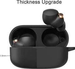 YONO Hoesje geschikt voor Sony WF-1000XM4 - Siliconen Case met Clip - Zwart