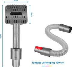 YONO Groom Tool met Slang geschikt voor Dyson V15 / V11 / V10 / V8 / V7 - Opzetstuk Haarborstel