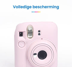 YONO Siliconen Hoesje geschikt voor Fujifilm Instax Mini 12 - Skin Case - Bloesem Roze