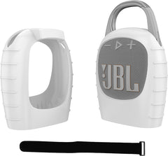 YONO Premium Case geschikt voor JBL Clip 5 - Siliconen Hoesje - Wit