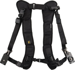 YONO Camera Harnas voor Systeemcamera - Dual Strap Camera Riem - Geschikt voor DSLR Canon / Nikon / Sony - Zwart