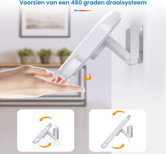 YONO Waterdichte Telefoonhouder Badkamer - Geschikt voor Douche en Bad - Waterproof Smartphone Houder - 360 Graden Roteerbaar - Wit