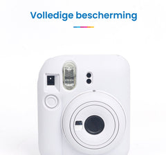 YONO Siliconen Hoesje geschikt voor Fujifilm Instax Mini 12 - Skin Case - Klei Wit