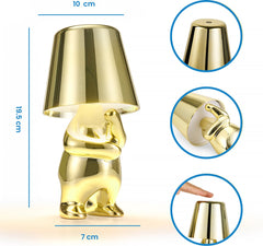 YONO Decoratieve Tafellamp Oplaadbaar - Nachtlampje Slaapkamer - Bureaulamp Woonkamer - Woondecoratie Beelden en Figuren - Wanneer - Goud