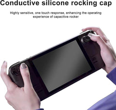 YONO Bescherming Accessoires Set geschikt voor Valve Steam Deck / OLED - Thumb Grips - Dust Plugs - Carbon Skins - Zwart