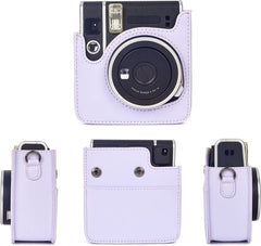 YONO Case geschikt voor Fujifilm Instax Mini 40 - Hoes met Draagriem - Cameratas - Lila