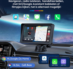YONO Scherm geschikt voor Apple Carplay en Android Auto - Draadloos Autoradio Dongle - Bluetooth Multimedia Player - 7 inch